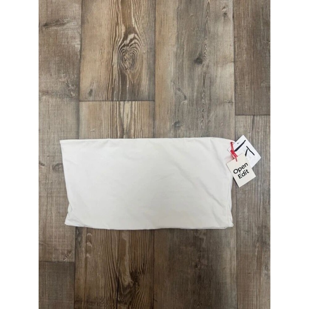 White Bando crop top strapless tube top